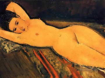  1916 Lienzo - Desnuda reclinada con los brazos cruzados bajo la cabeza 1916 Amedeo Modigliani